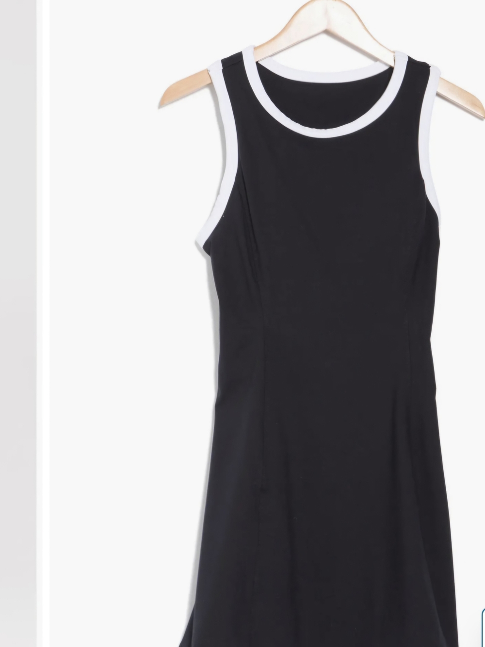NWT Marika Black Midi Dress with White Trim